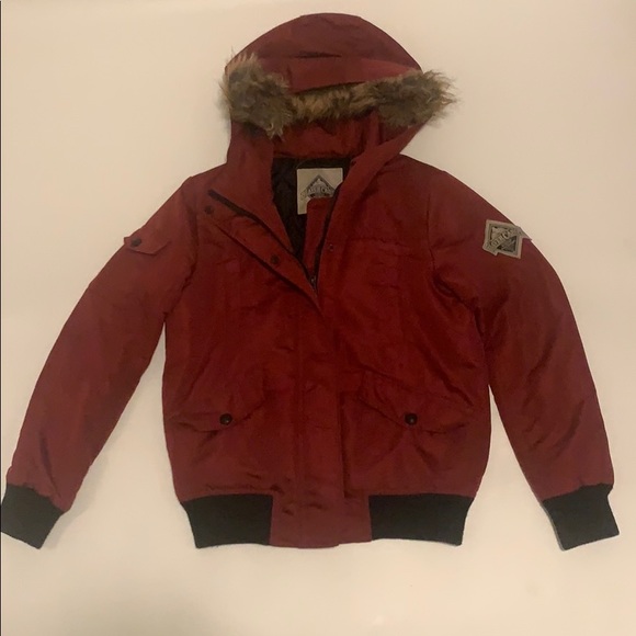 Jackets & Coats Beaver Canoe Maroon Bomber Jacket Medium Poshmark
